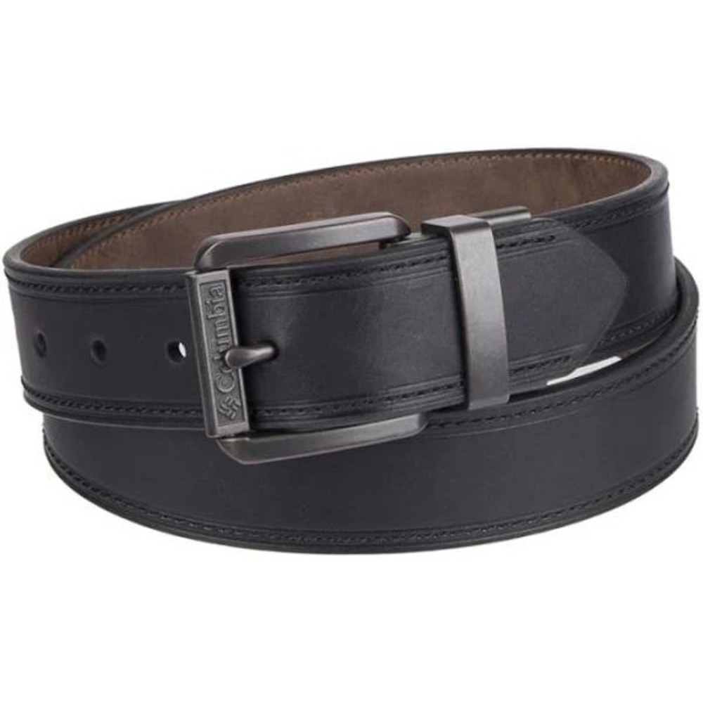 Columbia Men's‎ Black Leather Belt Size 30-32 Casual